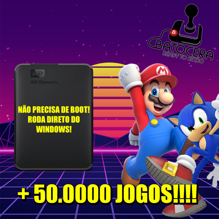 HD EXTERNO RETROGAMES 50.000 JOGOS PARA PC/NOTEBOO