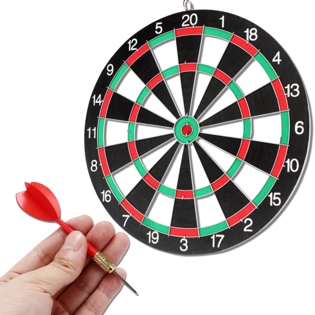 Jogo De Dardos Profissional Alvo Duplo Grande Kit 6 Dardos