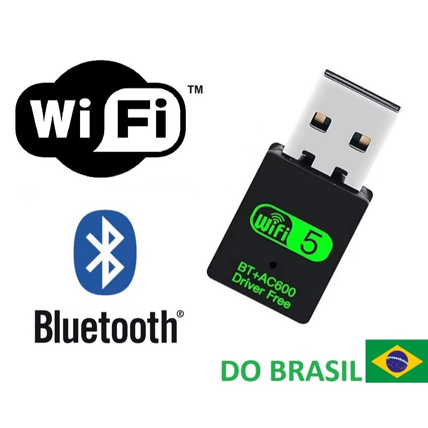 Adaptador WI-FI 5G + Bluetooth – Super Rápido USB Wireless