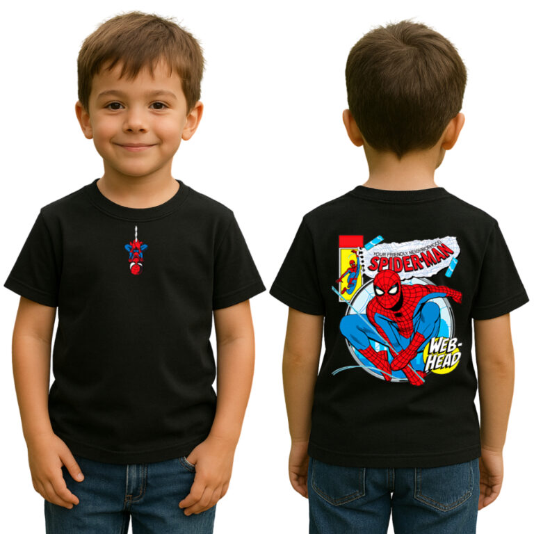 Camiseta Infantil Streetwear Homem-Aranha Blusa Me