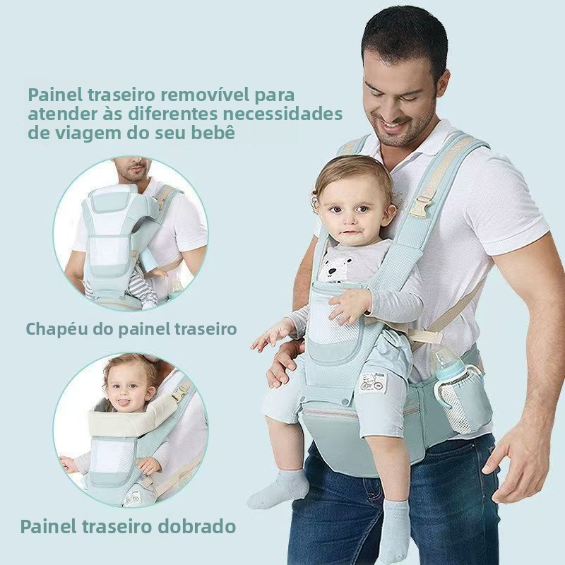 Canguru Banco De Cintura Para Bebê Pode Acomodar Banquinho Abraço Dianteiro E Traseiro De Uso Duplo