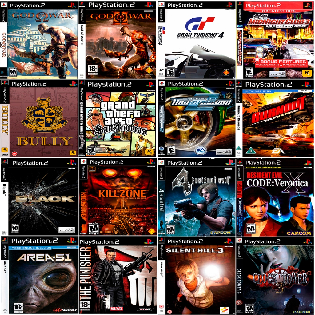 5 Jogos a Sua Escolha Informe No Chat Ps2 Play 2 Playstation 2