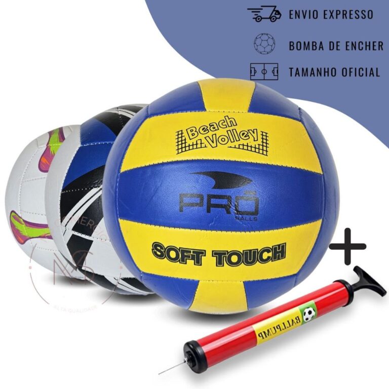 Bola de Volei Praia e Quadra Tamanho Oficial (com 