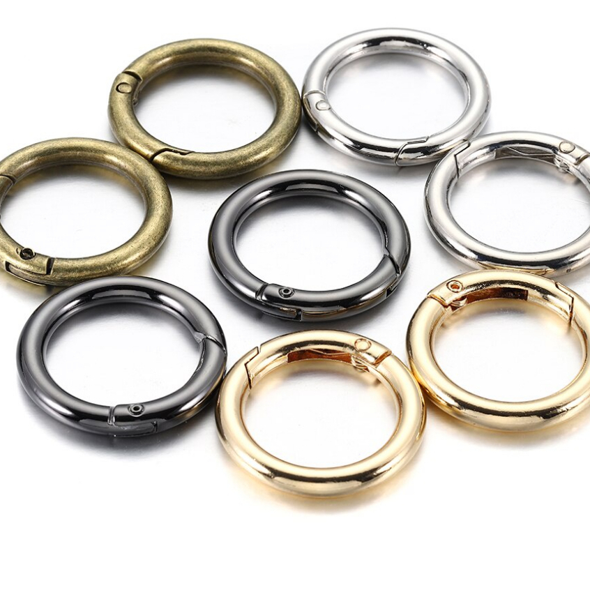 Argola Mosquetão Articulado Para Bolsas Crochê Tricô Macramê e Artesanatos – 3 CM – PAR