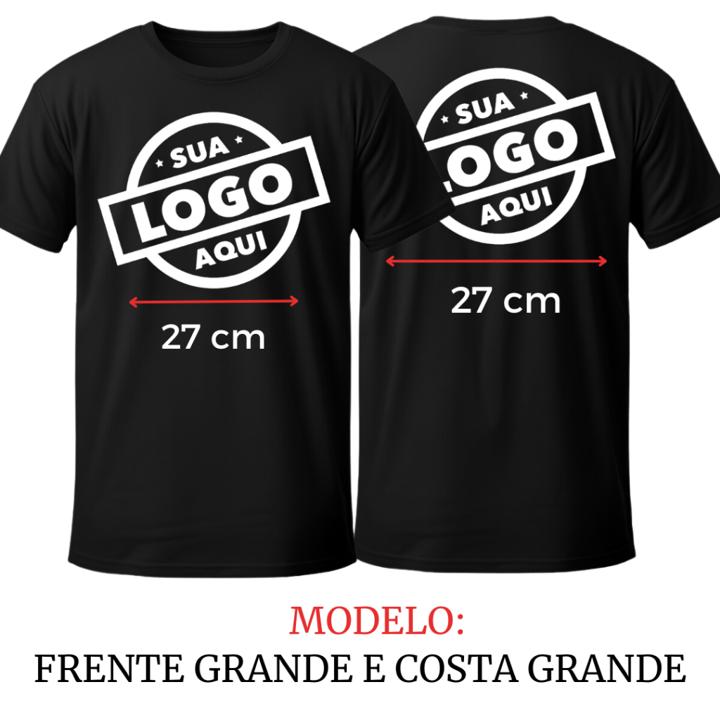 Camiseta Personalizada Com Sua Logo Camisa 100% Algodão