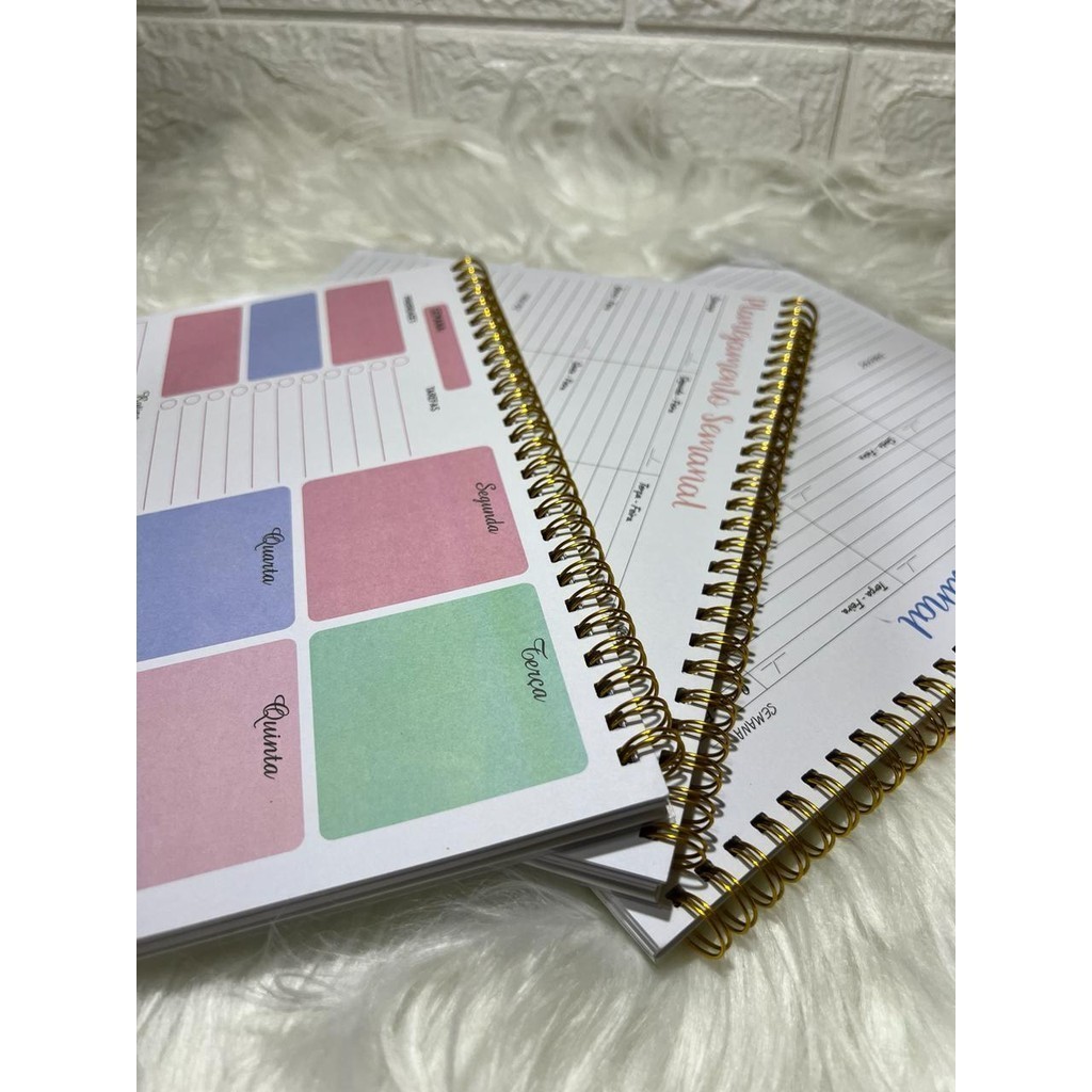 Planner – Planejamento Semanal Organização Caderno Para Anotações