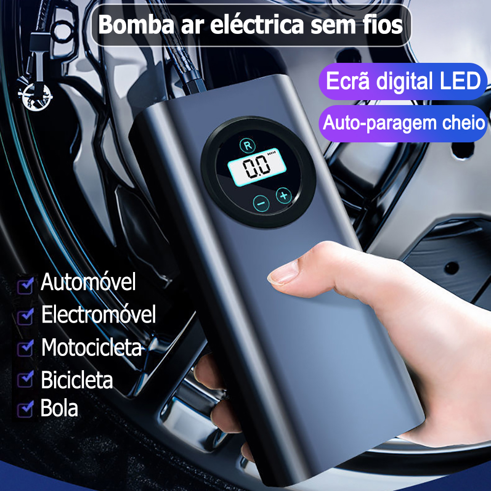 150PSI display digital bomba de ar elétrica sem fio pneu inflator motocicleta carro bicicleta compre