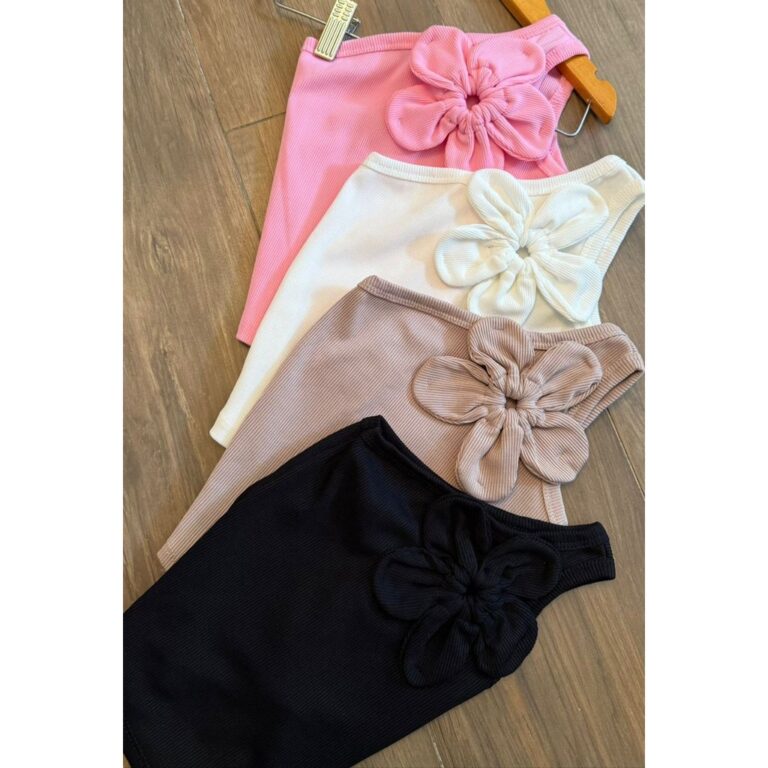 REPOSIÇÃO Blusinha Flor Infantil Menina Manga Un