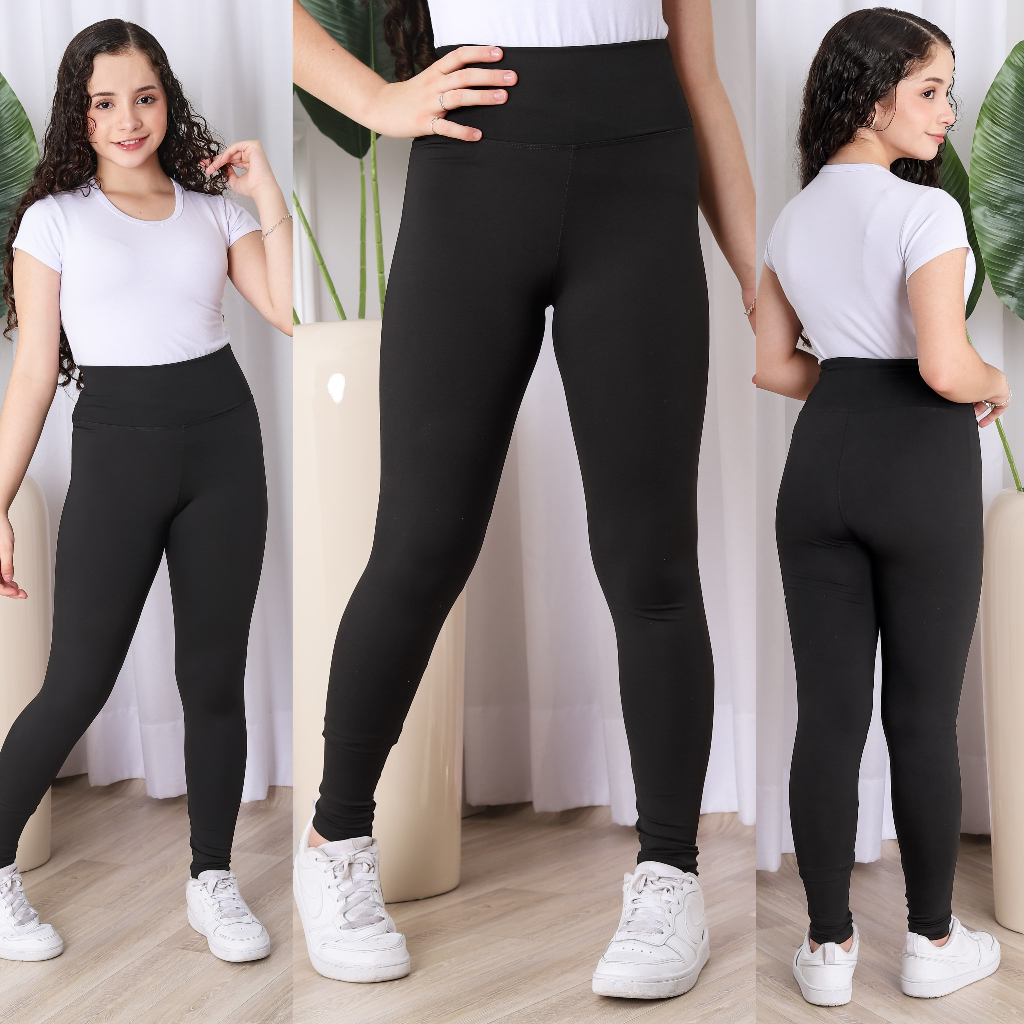 Calça Legging Suplex Infantil Inverno Juvenil Escolar Confortável Ótima Qualidade Outono/Inverno