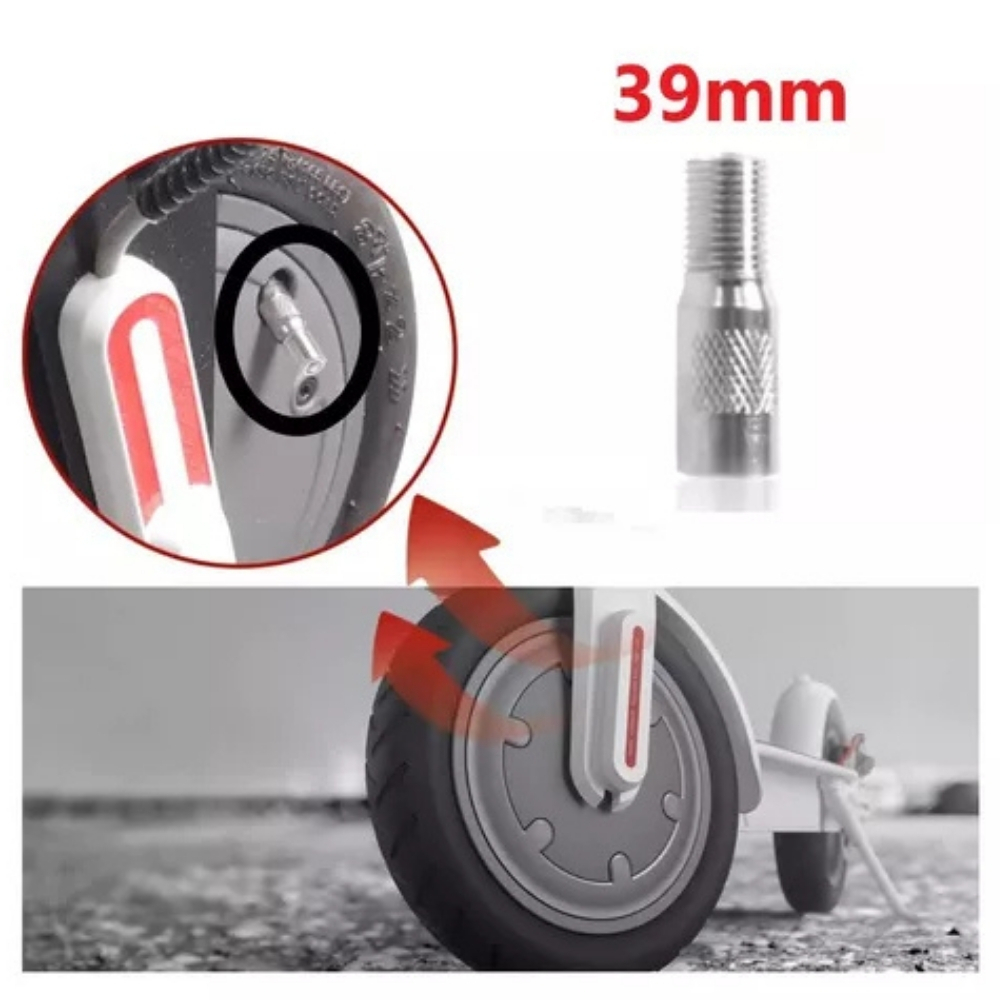 Adaptador Extensor Bico Metal Encher Pneu Patinete Eletrico