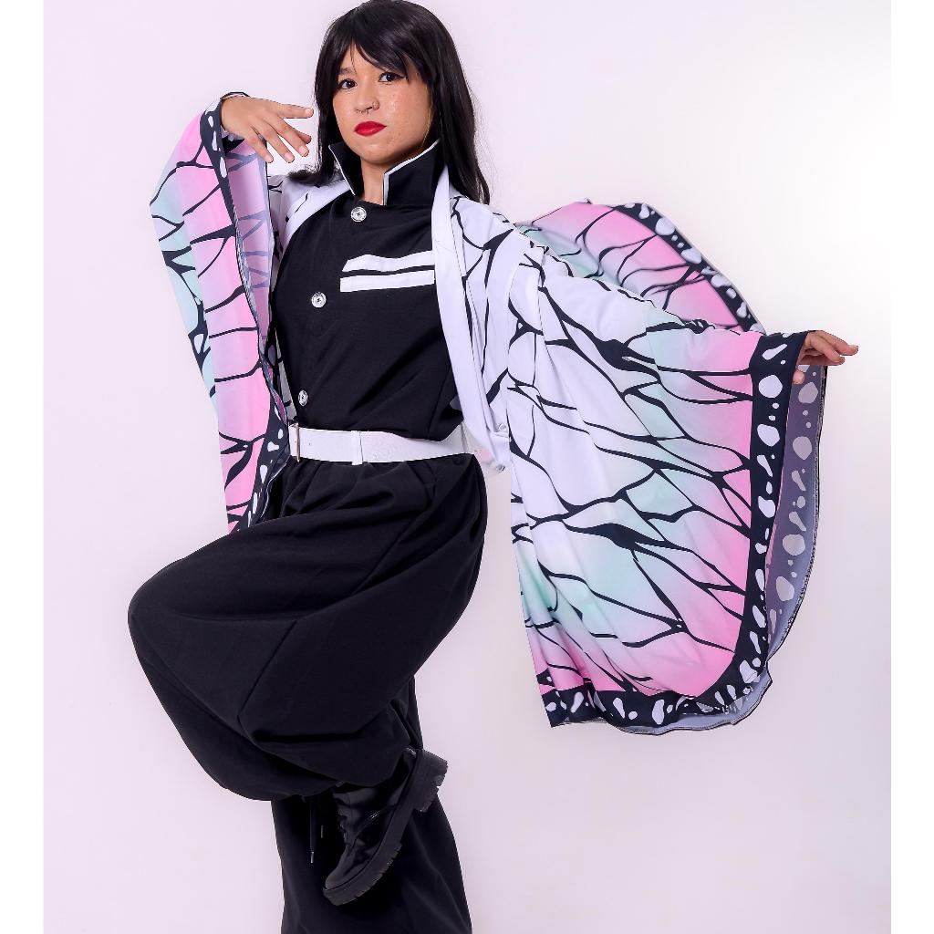 Quimono Cosplay Demon Slayer  Haori Estilo Japonês Inspirado no Anime