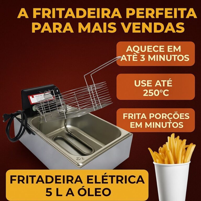 Fritadeira Elétrica 5 Litros 1 Cuba Profissional 
