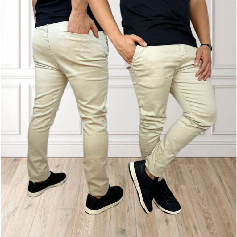 Calça de SARJA Masculina Slim Casual Tradicional 