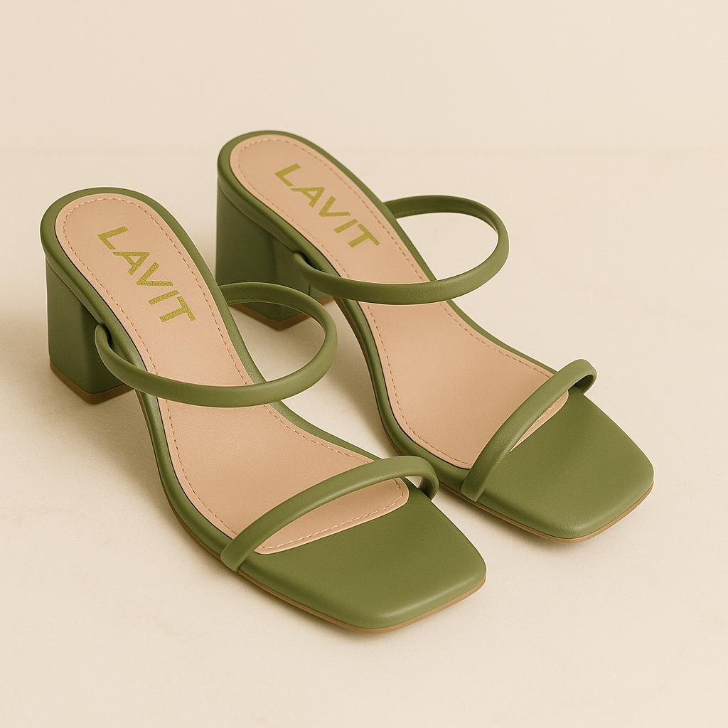 Salto Bloco – Sandália Feminina – Salto básico delicado – Tamanco Casual – Ref: 061