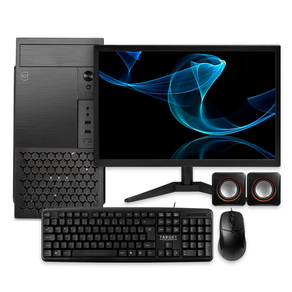 PC CPU Completo Mancer, Intel Core I5, 8GB De Memória Ram, SSD 240GB, Monitor + Teclado e mouse