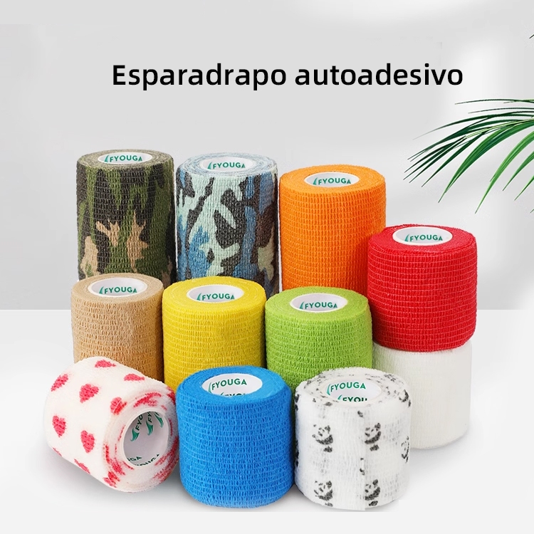 Tamanho: 5cm*4,5m Bandagem Elástica Autoadesivas 
