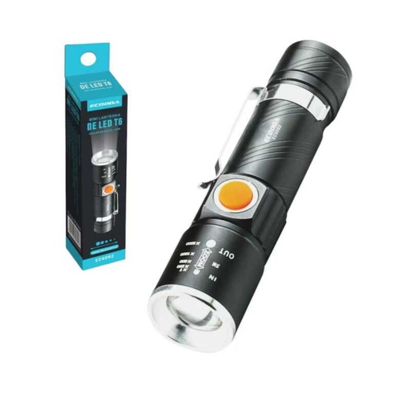 Mini Lanterna Profissional Tatica com Led e Zoom R