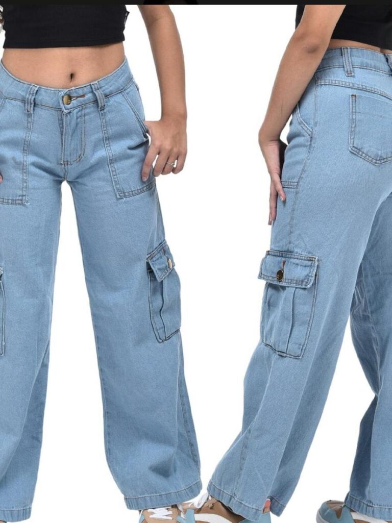 Calça Cargo  Juvenil Infantil Jeans feminina Graf