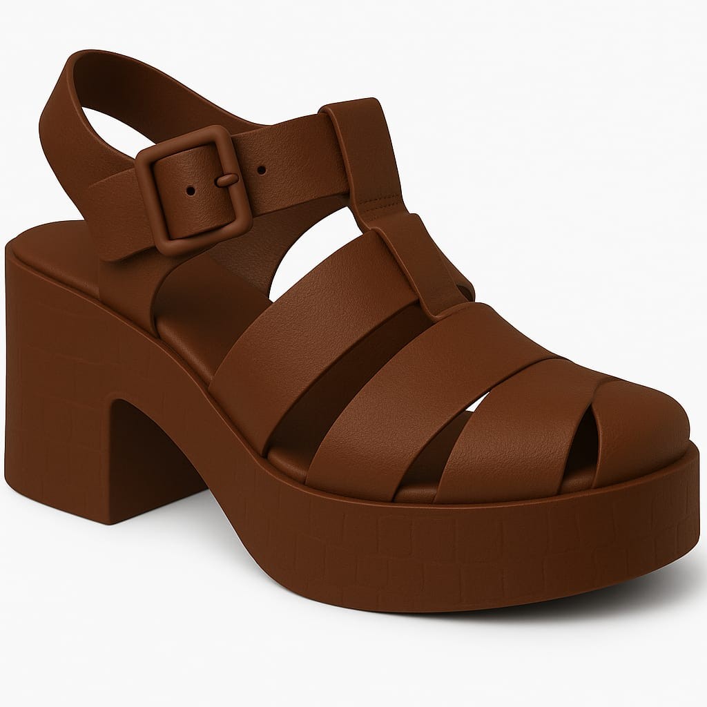 Tamanco Salto Alto Confortável  Plataforma Meia Pata Melzinha