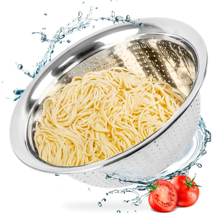 Escorredor De Arroz Inox Legumes Frutas Multiuso C