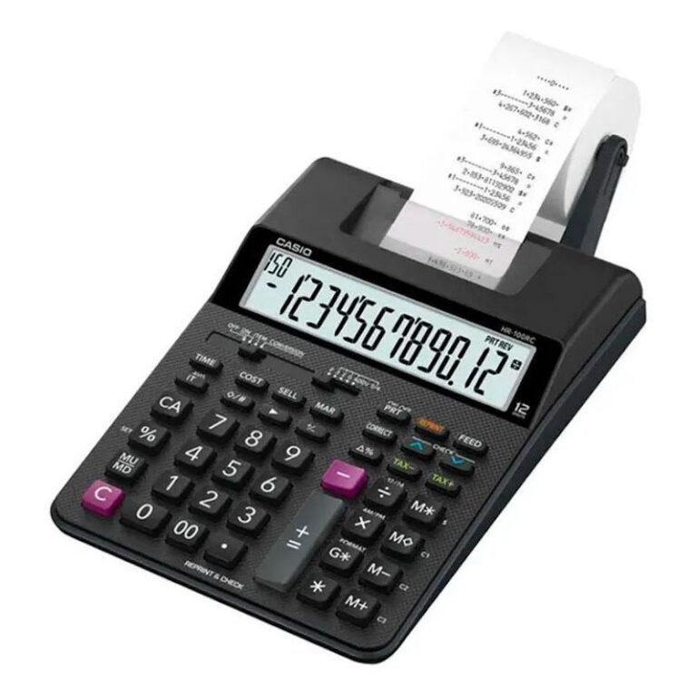 Calculadora Com Bobina Casio HR-100RC Preto Bivolt