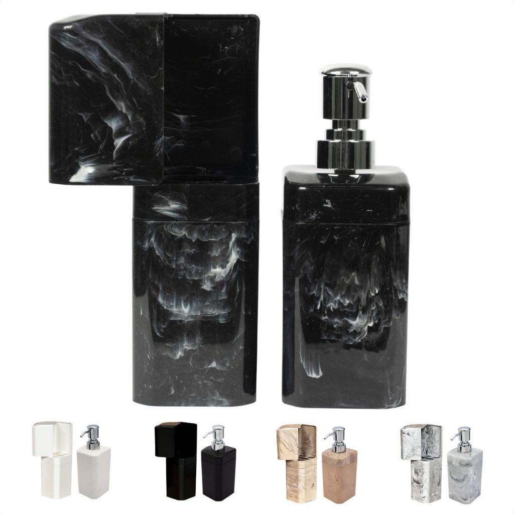 Kit Banheiro Porta Escovas e Porta Sabonete Líquido