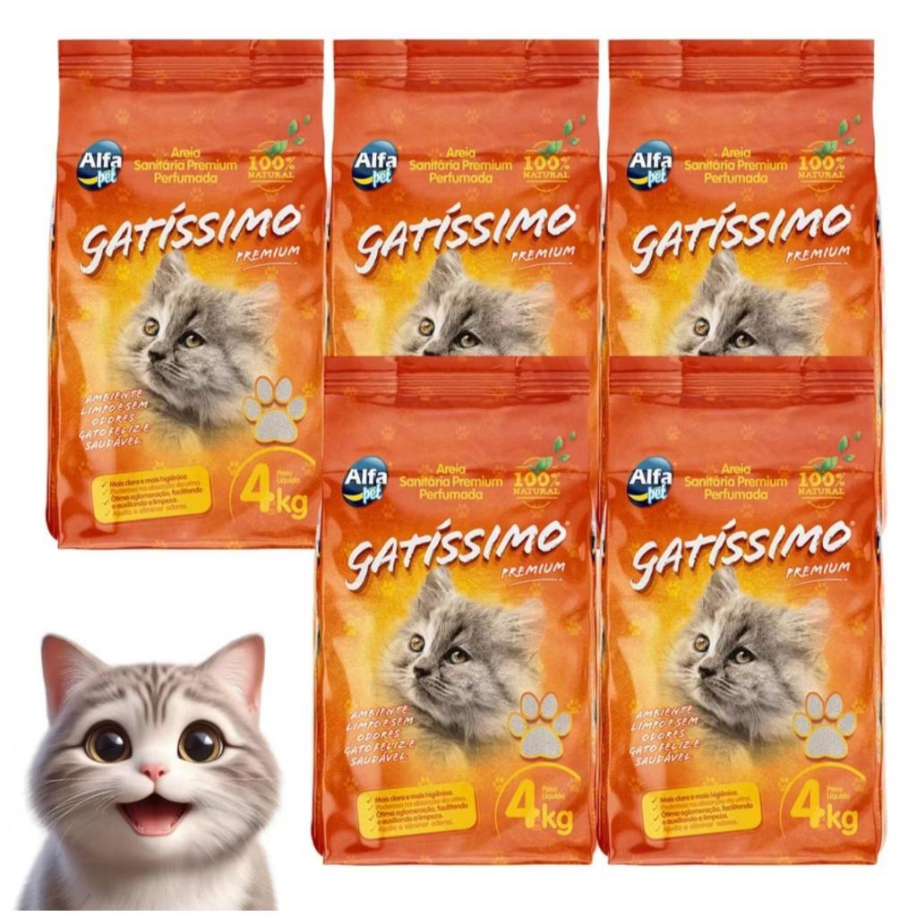 Kit De Areias Para Gatos com 5un 20kg E De 12kg Envio Imediato