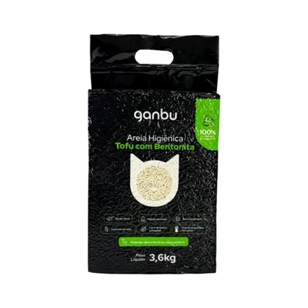 Areia de Tofu para Gatos Ganbu 3,6kg  Natural, Sup