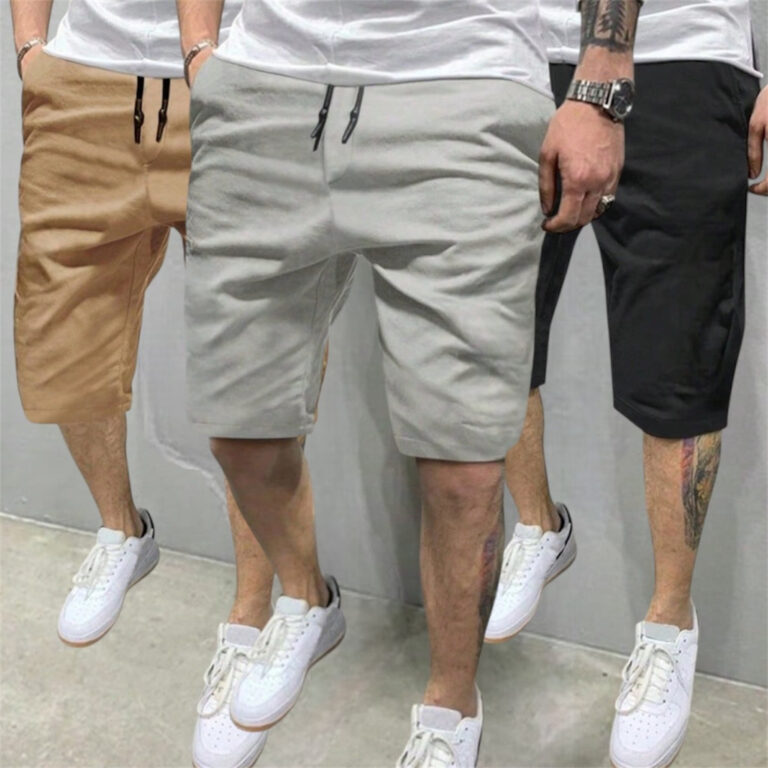 Kit 3 Bermuda Sarja Colorida Premium Masculino Div