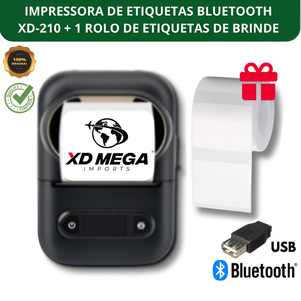 Impressora De Etiquetas Bluetooth Para Android E Ios – XD-210