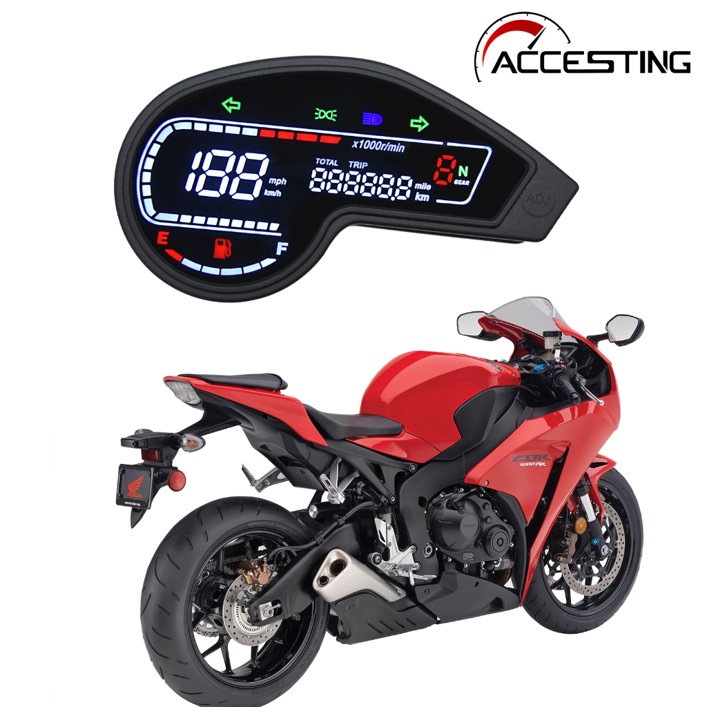 Odômetro Digital LED Velocímetro Tacômetro Motocicleta Para Honda NXR125 NXR150 bros150 ES KS MIX 20