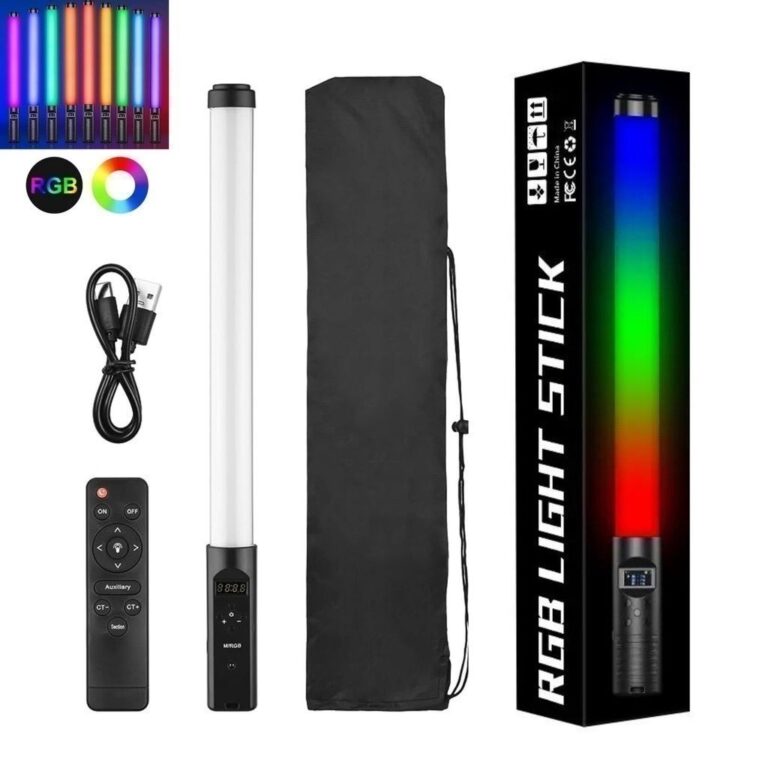 Bastão De Led Fotografia Colorido Rbg Light Stick