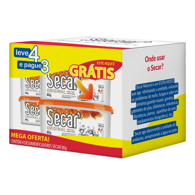 Kit Pack Leve 4 Pague 3 Antimofo Secar Natural 80g