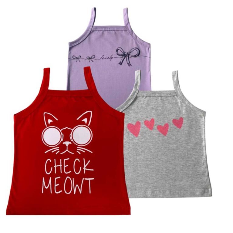 Kit 3 Camiseta Regata de Alça Menina Verão 1 ao 