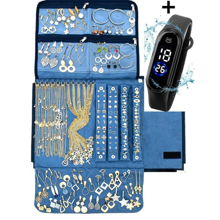Semi Joias Kits Até 70 peças + Relógio Digital 