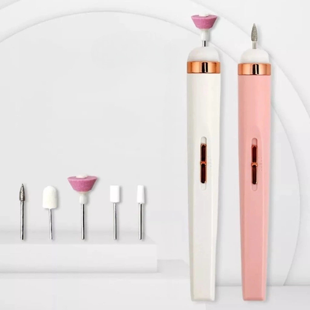 Lixadeira Lixa De Unha Alicate Remover 5 em 1 Manicure Cutícula Nails Sem Fio Portátil Ponta Interca