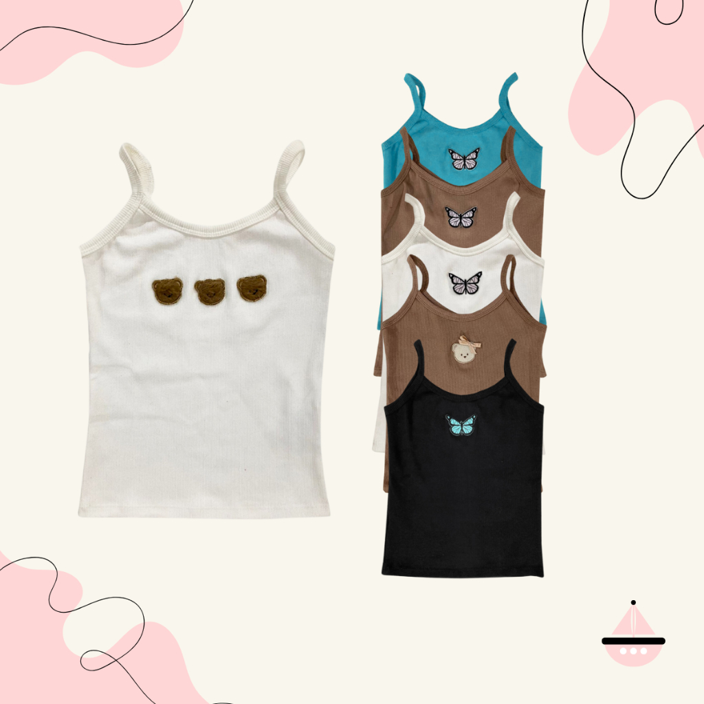 Blusinha Regata Infanto Juvenil Moda Girly Confort Fofo Verao Calor Slim Refrescante Praia Piscina