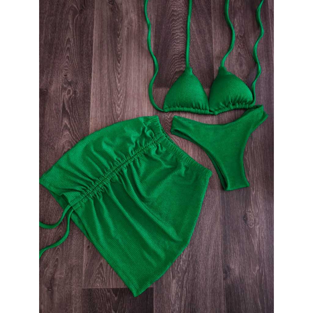 Biquini con Sainha Anarruga Brillante e Premium – Moda Praia