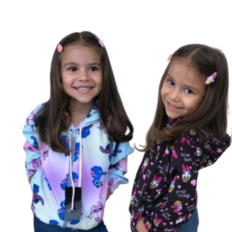 Jaqueta Tactel Corta Vento Infantil Menina Estilo Blogueira