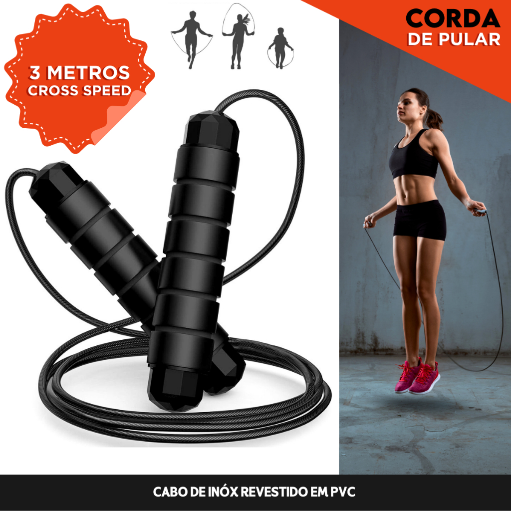 Corda de Pular 3M Crossfit Profissional Alta Performance Ergonômica – SHEFA