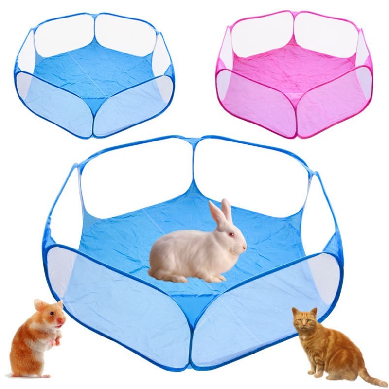 Cercado Dobrável para Animais com Forro Impermeável  Cães, Gatos e Roedores