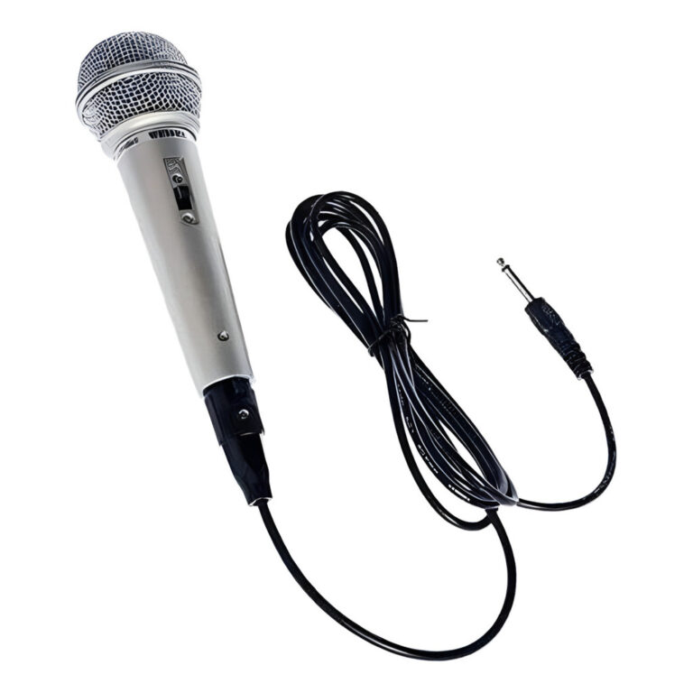 Microfone Dinâmico Profissional Com Cabo Adaptado