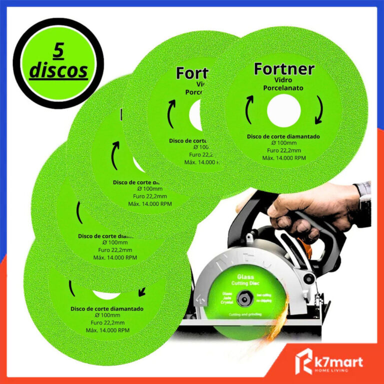 Kit 1/3/5 Discos Diamantado 100mm p/ Cerâmica/Vid