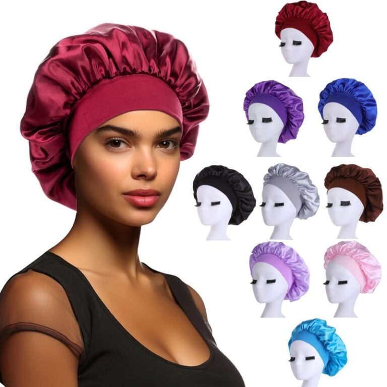 Touca de Cetim Com Faixa Larga unisex para dormir 