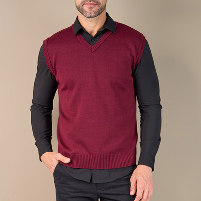Colete Masculino de Tricô Decote V Pull Over R