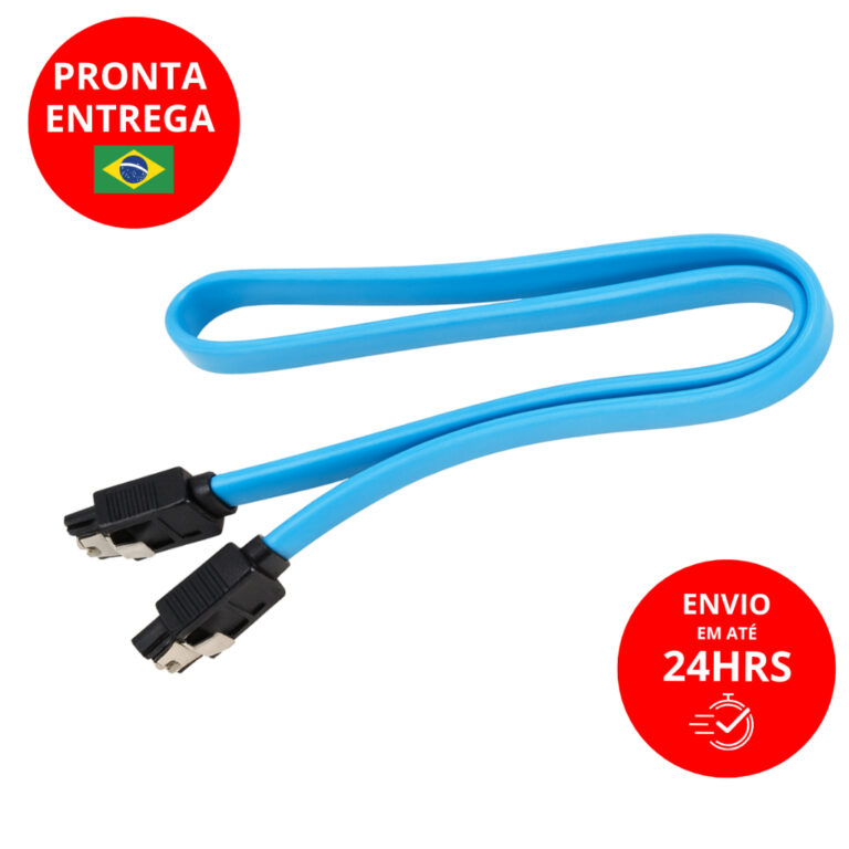 Kit CABO SATA 3.0 6Gb/s com Trava de Segurança Al