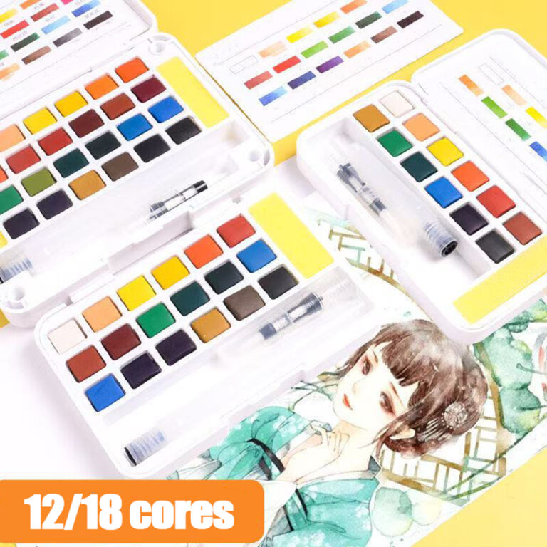 Aquarela Sólida 12/18 Cores  Pincel e Design Port