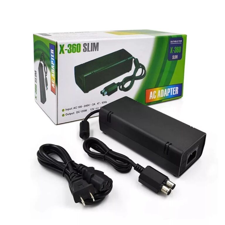 Fonte Para Xbox 360 Slim 2 Pinos Bivolt Cabo De En