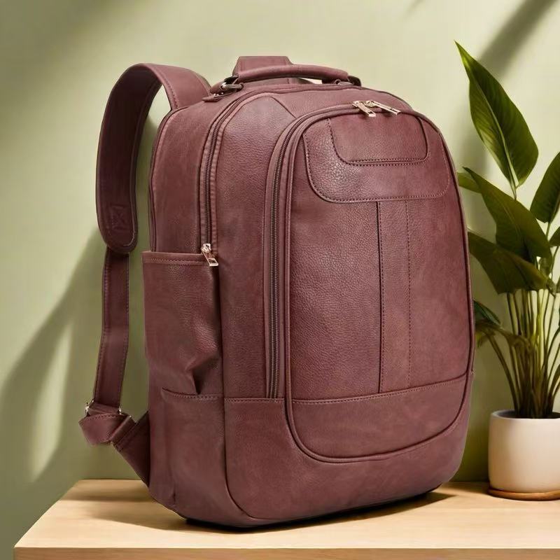 Mochila Feminina de Couro Sintéticos Tamanho Grande Ideal Para Escolar, Trabalho e Viagem