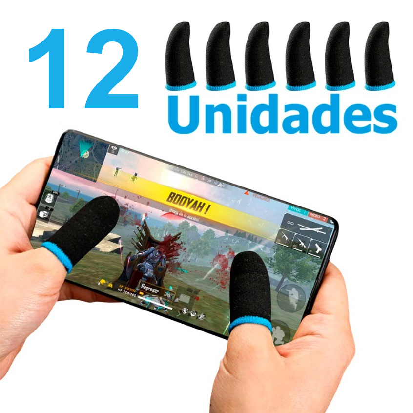 6 / 12 Unidades de Luva de Dedo Anti-Suor Para Celular Jogos Gamer FPS Free Fire Pubg Mobile